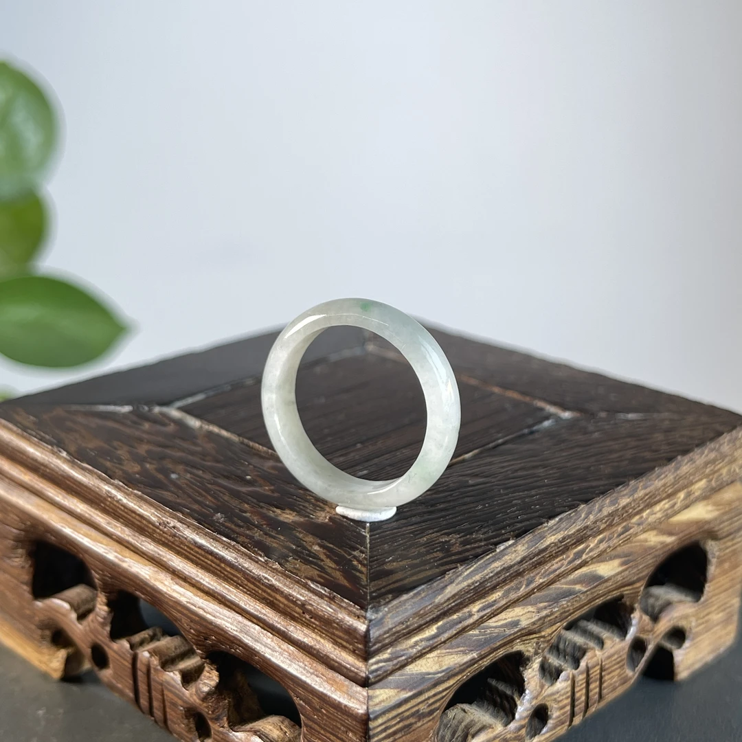 JCB10-02  天然缅甸A货翡翠  翡翠戒圈20#