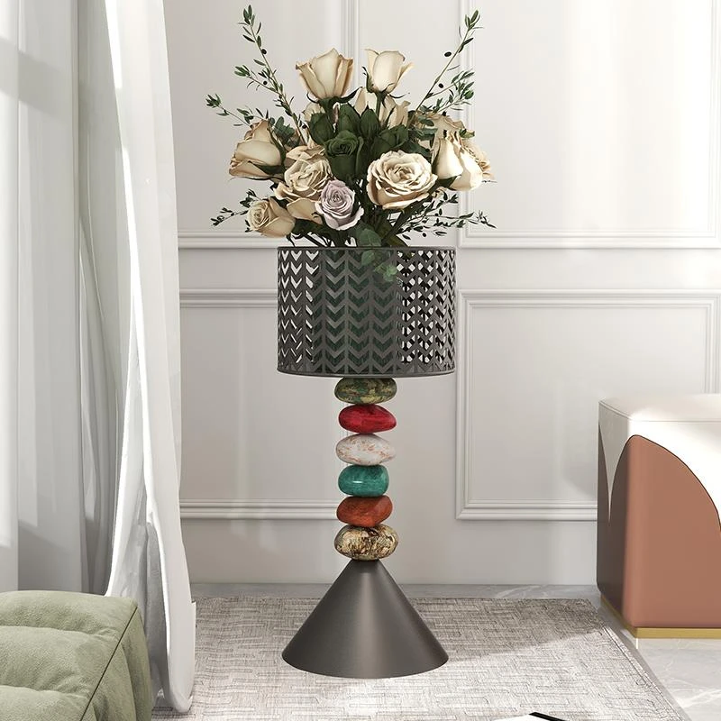 石来运转大师设计轻奢型客厅阳台花盆架卧室卫生间置物架网红花架