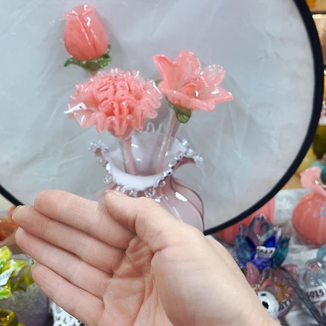 3朵花 家悦琉璃工艺品