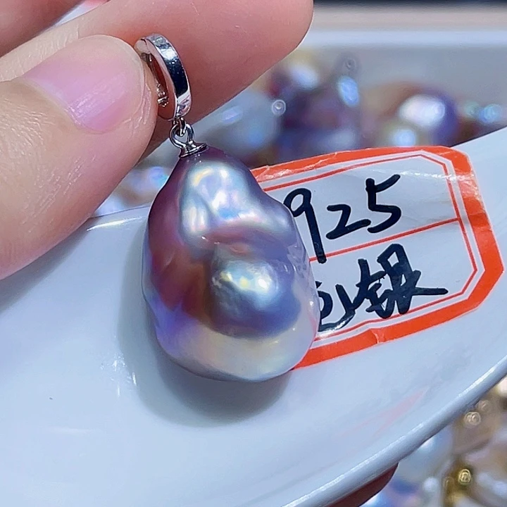 淡水珍珠银S925镶嵌颈饰
