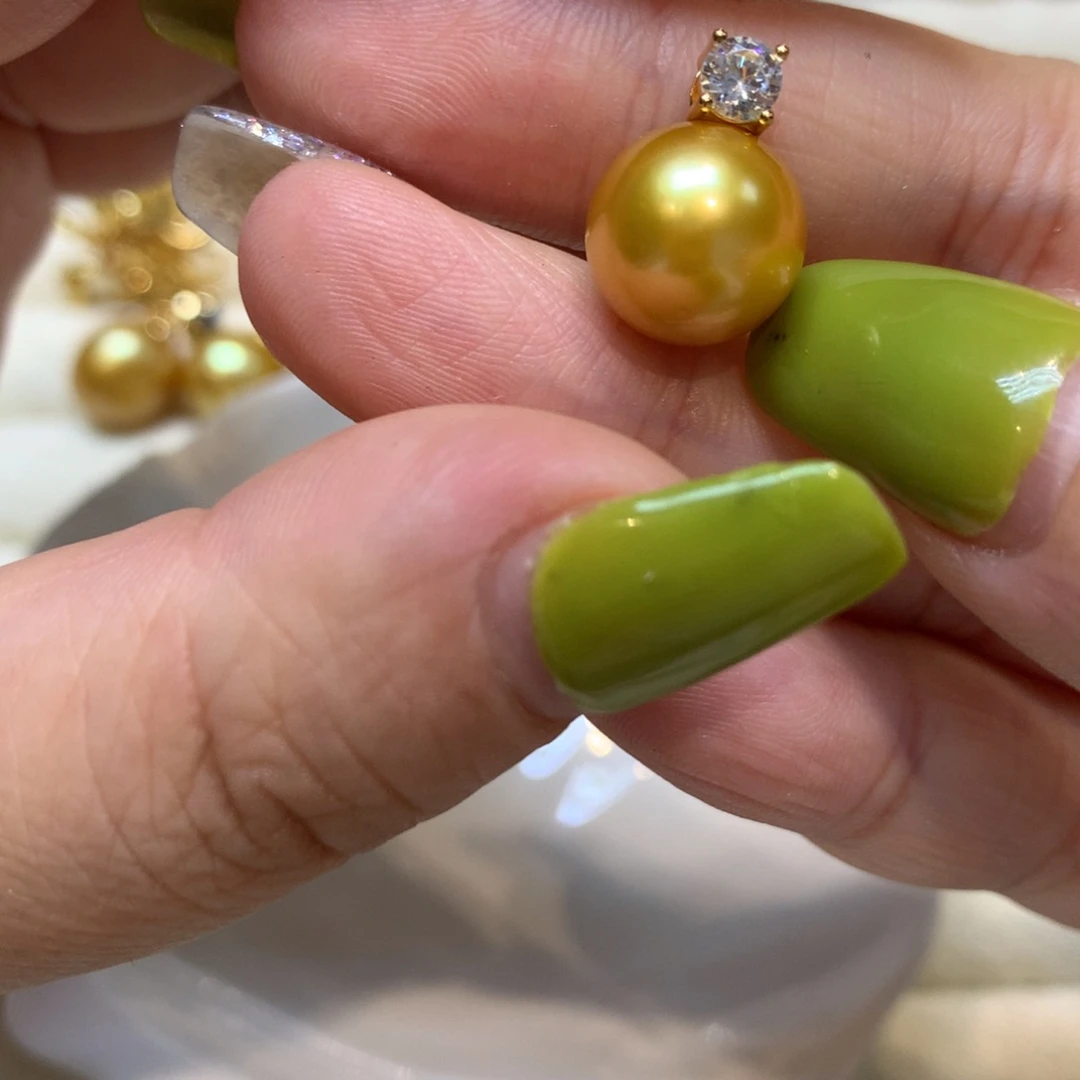 海水珍珠银S925镶嵌颈饰