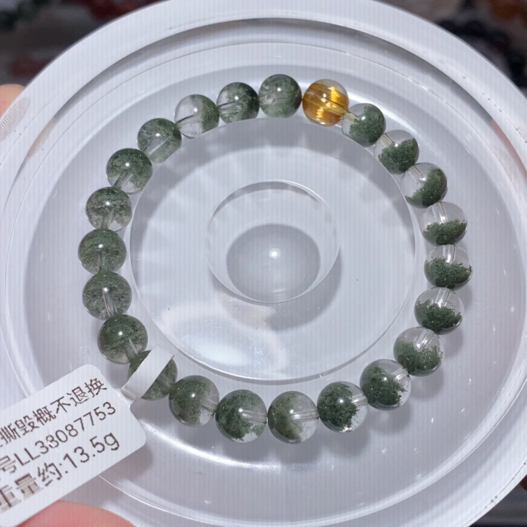 水晶手链未镶嵌F绿幽灵7.8