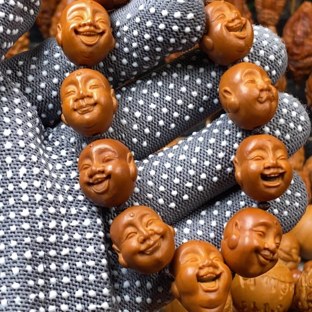 橄榄核手串/手链1.5铁核 女士手串 十分开心手串