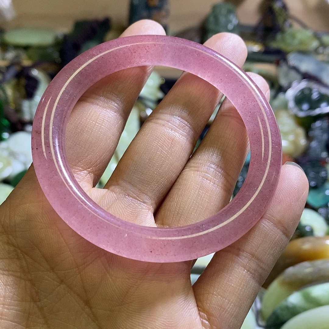 石英质玉未镶嵌手镯53口径