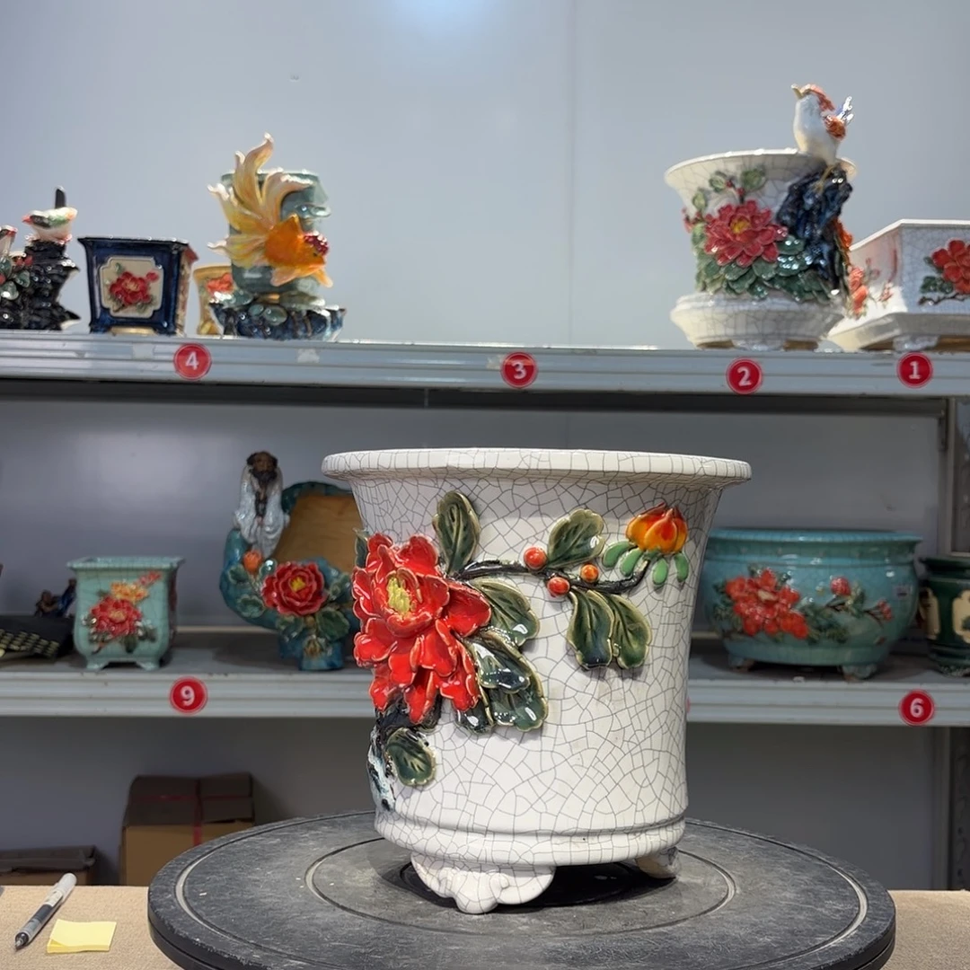 乐***驴精品石湾花盆高端大气