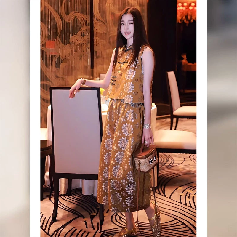 新中式国风女装上衣裤子套装2025夏季新款洋气衣服网红炸街两件套