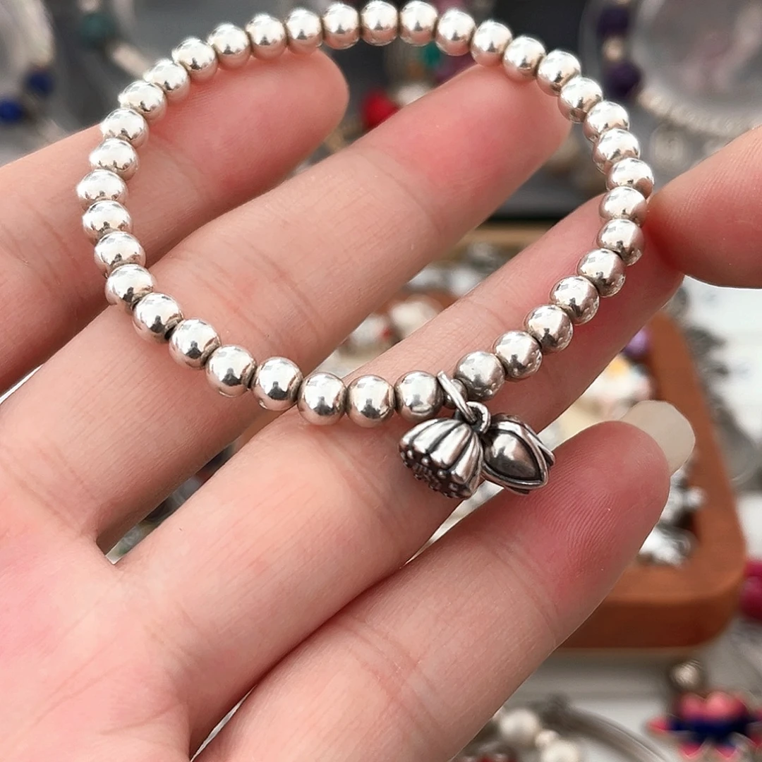 吊坠足银珐琅两世欢手串