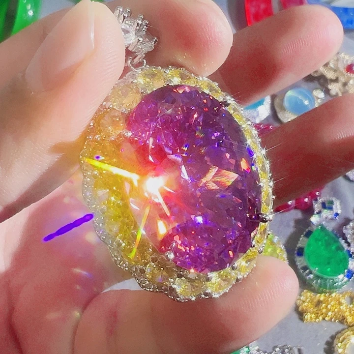 非金属红色蓝色满钻镶嵌