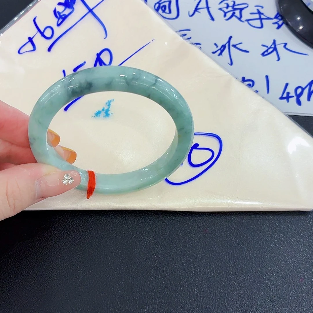 ****福未镶嵌手镯翡翠天然缅甸翡翠手镯56