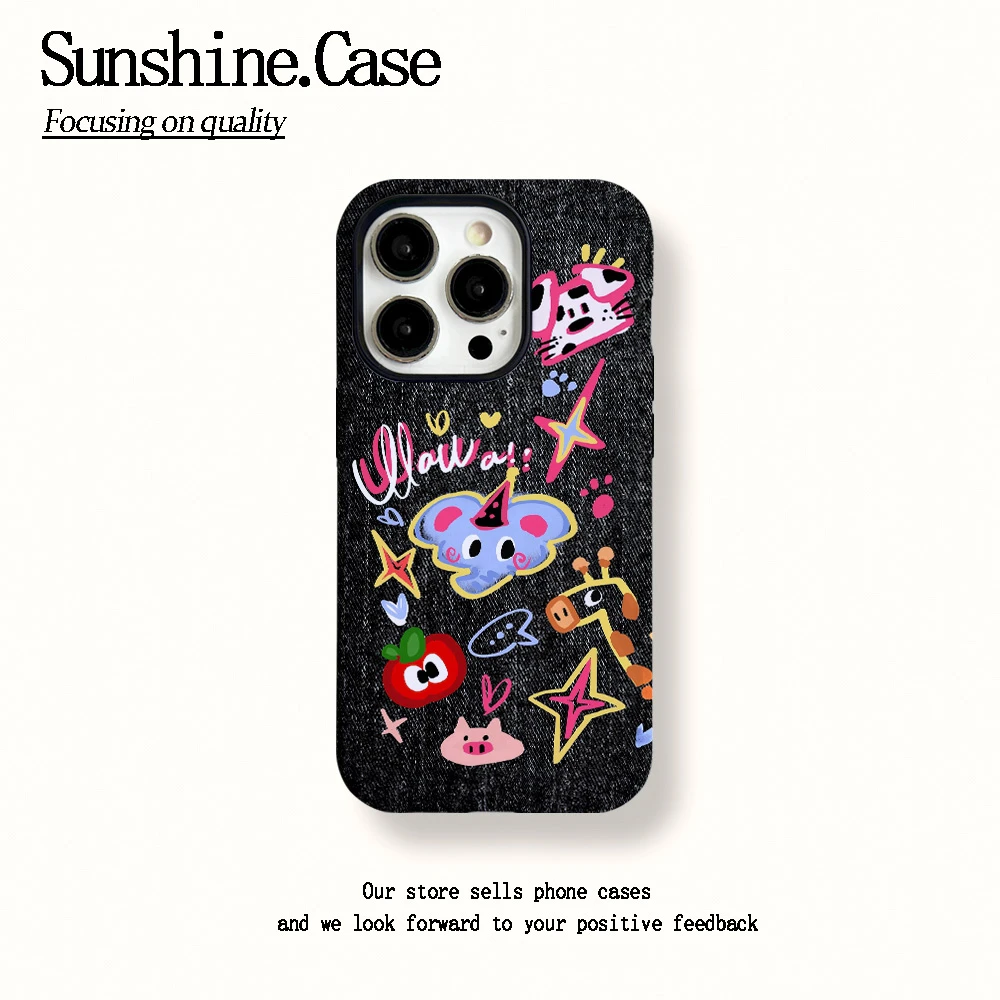 菲林二合一适用苹果华为vivo小米oppo手机壳黑板小象16PROMAX/15