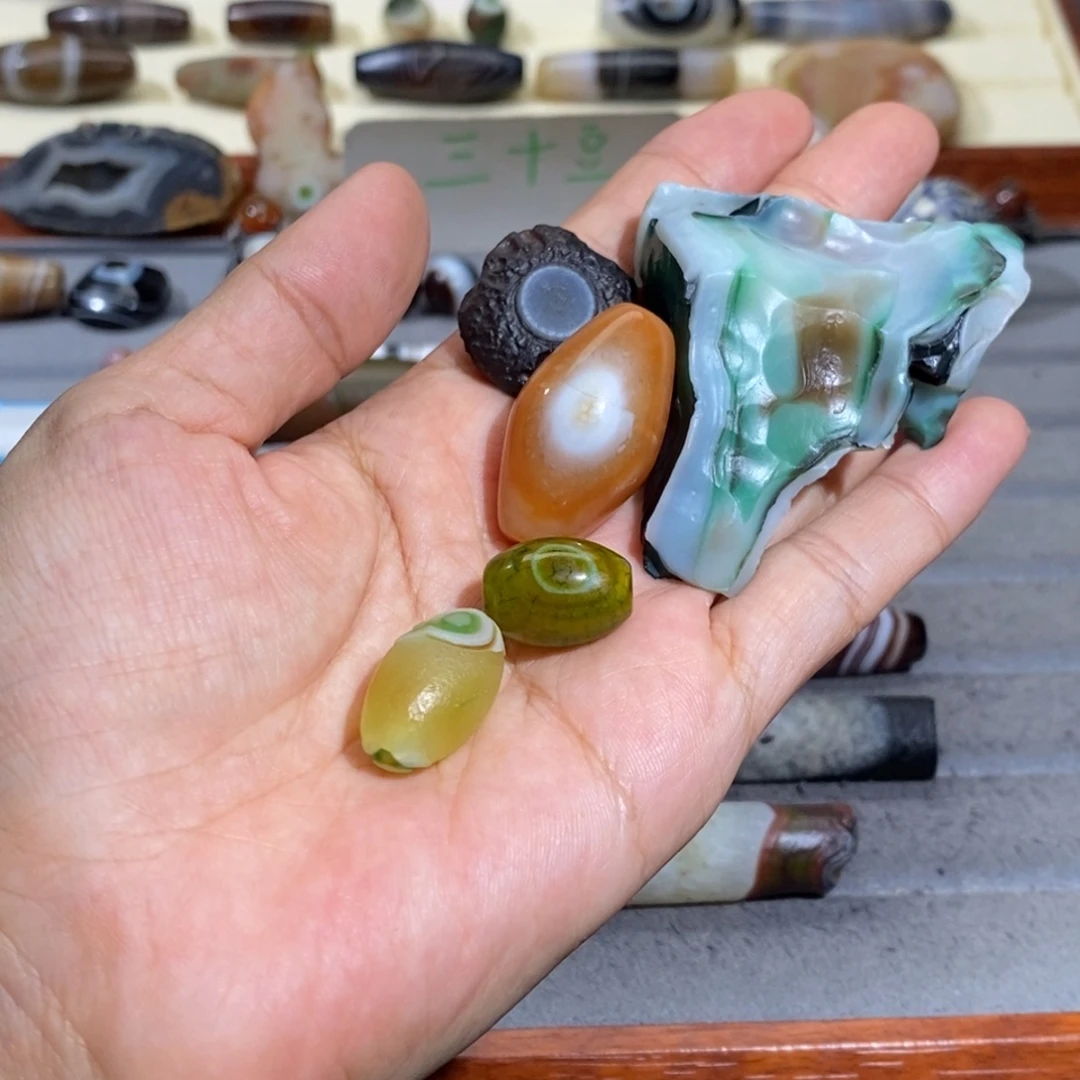 满***）玛瑙/玉髓合金颈饰