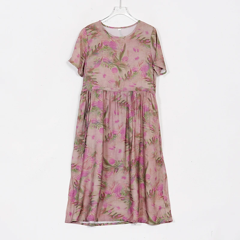【蓉哥出品】印花收腰连衣裙J40