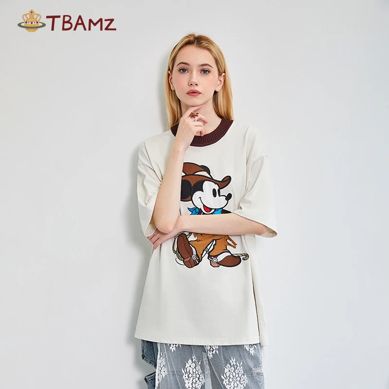 TBAMZ 西部牛仔米奇针织领短袖T 7224T1210