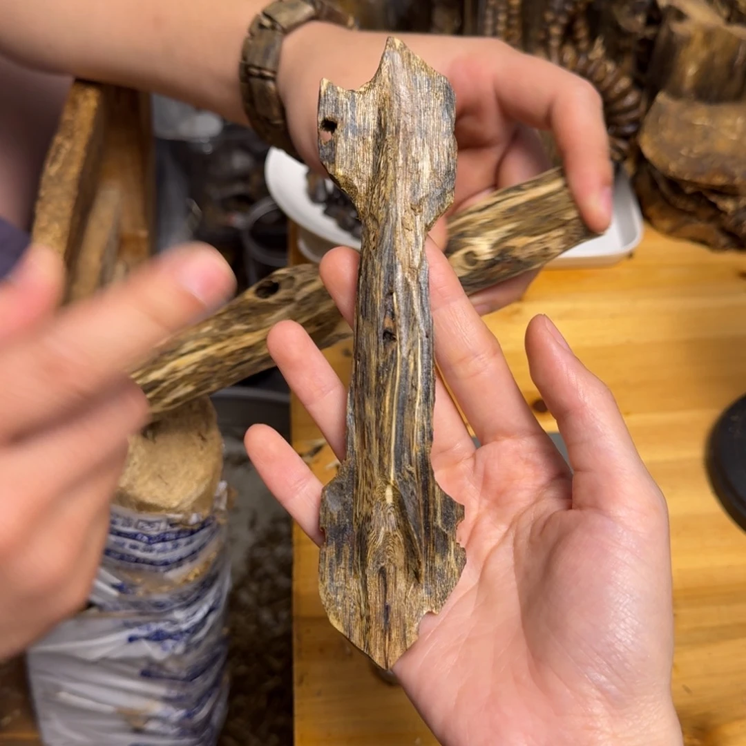 沉香沉香碎屑张勺子块料36克