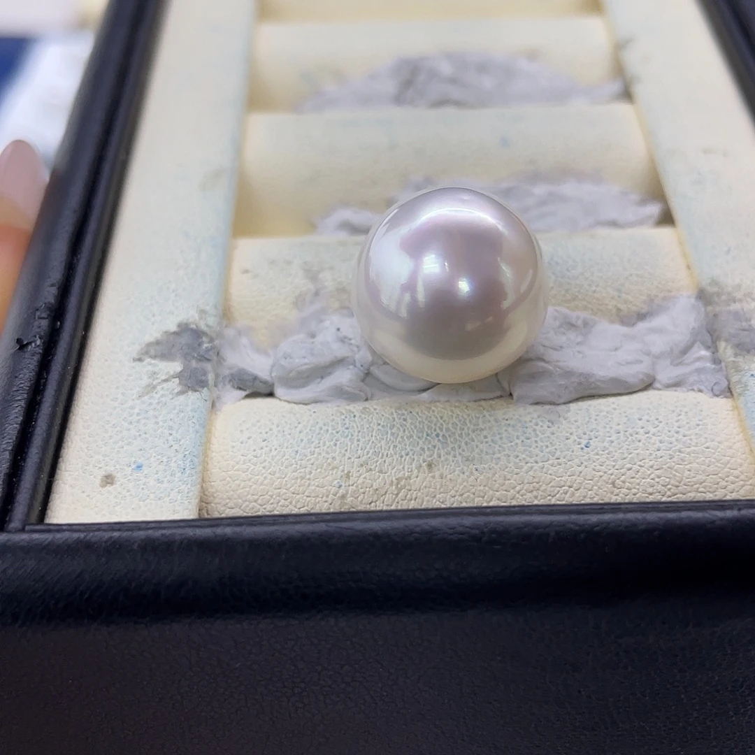 海水珍珠裸珠澳白单珠15/16mm