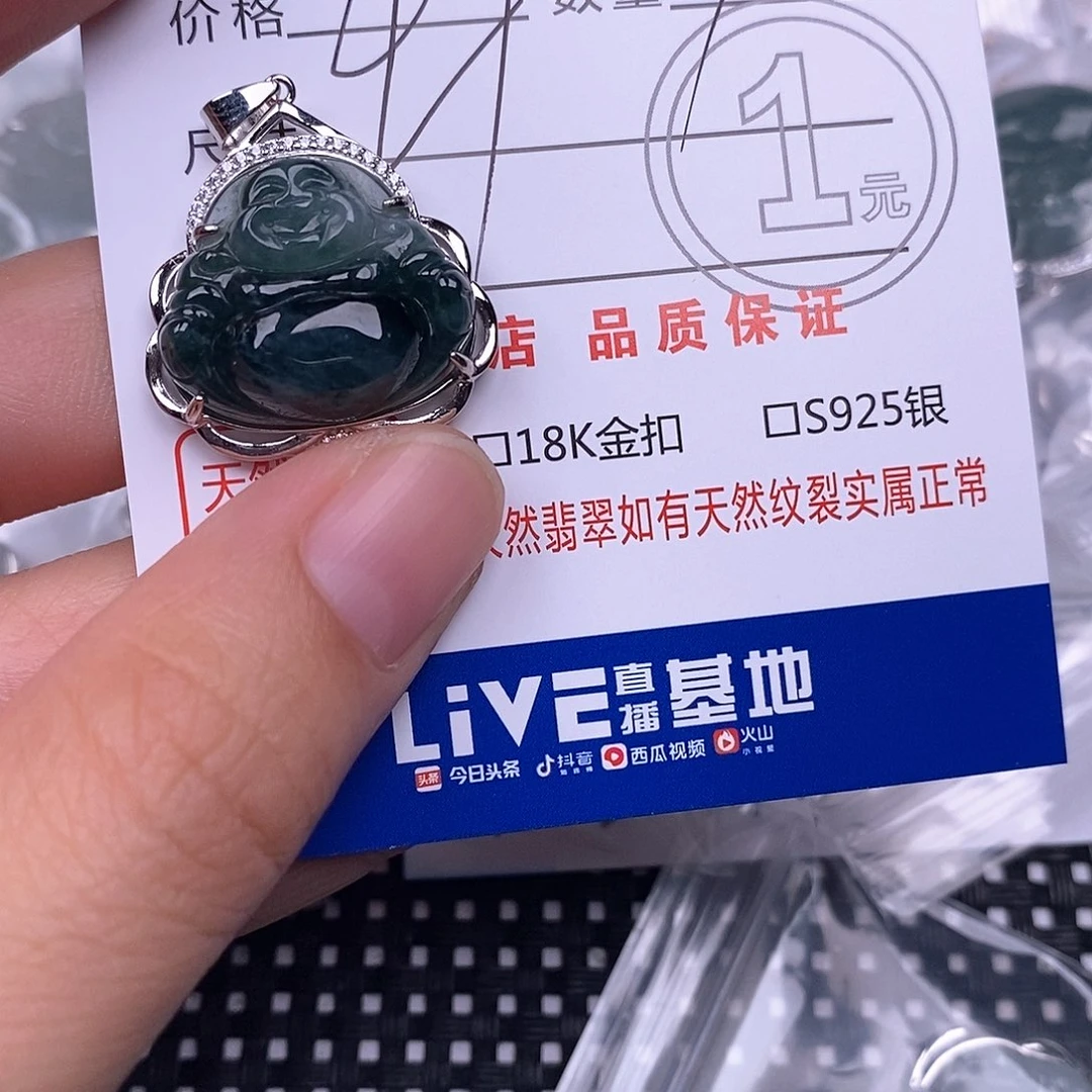 翡翠银S925镶嵌颈饰