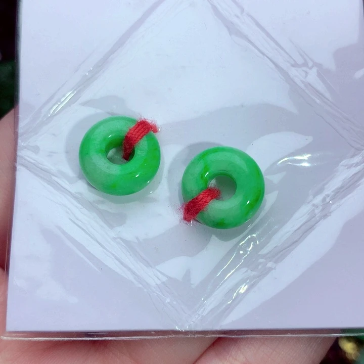 翡翠未镶嵌耳环耳饰