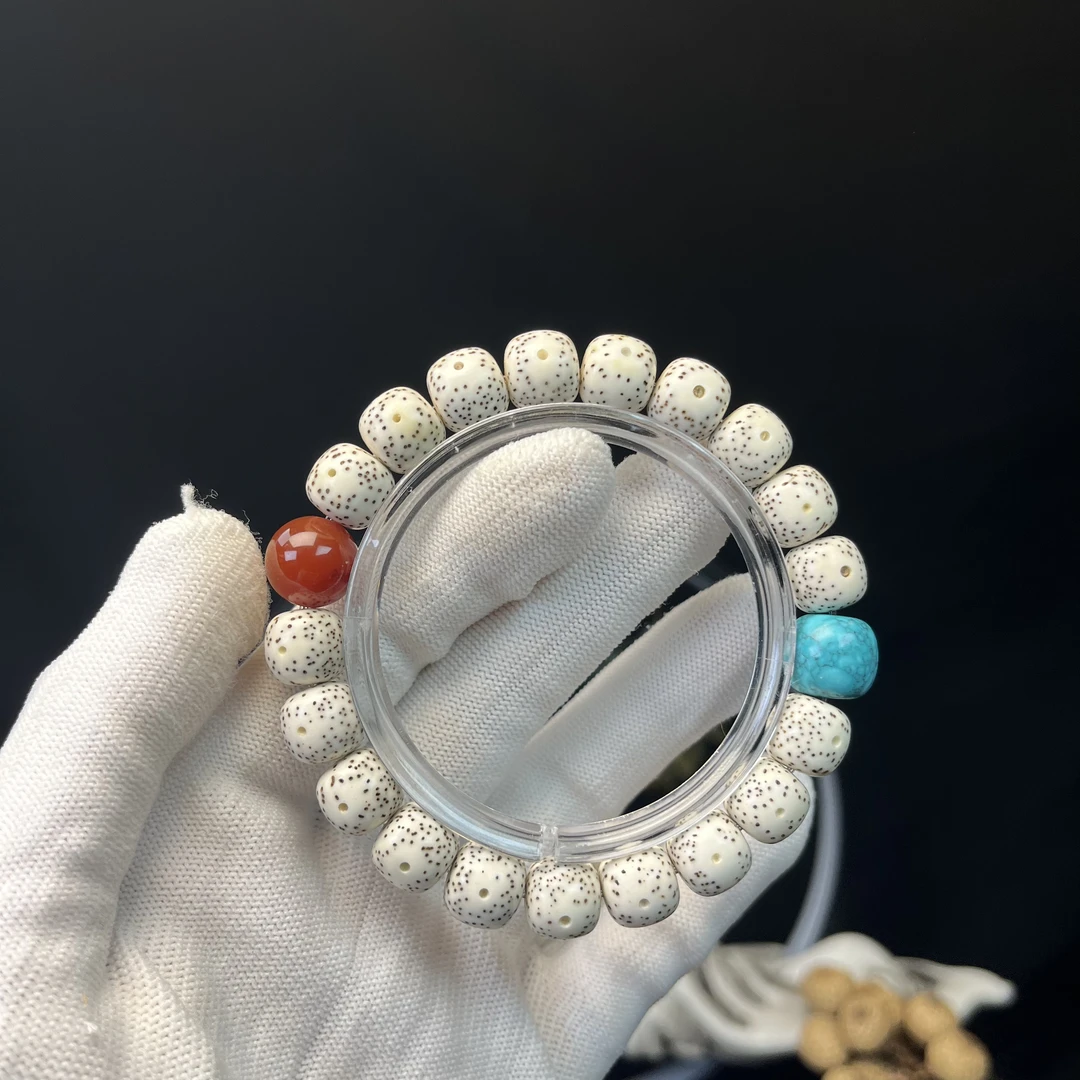 海南星月菩提原生态原白 尺寸11*10老型珠手串正星正月高油高密