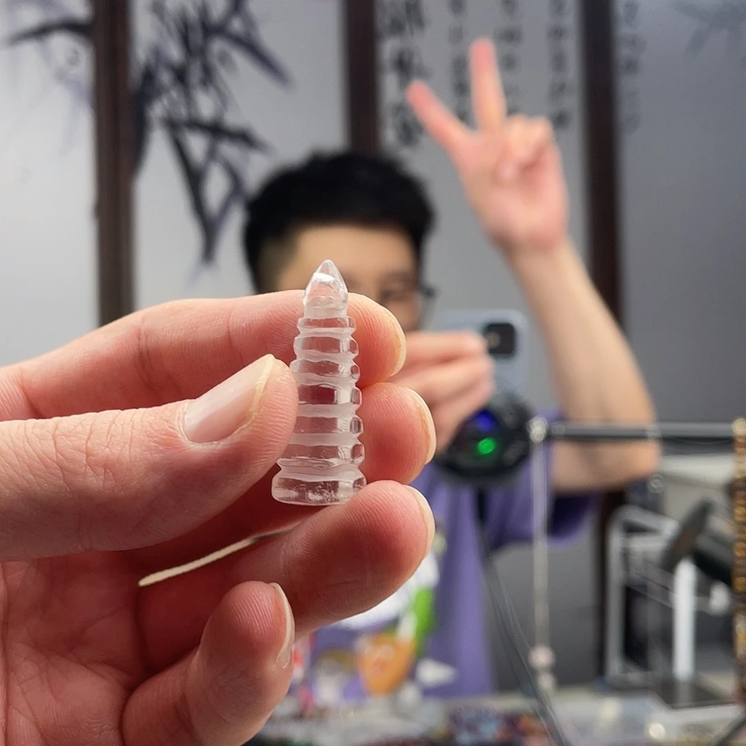 水晶手链未镶嵌文昌塔吊坠