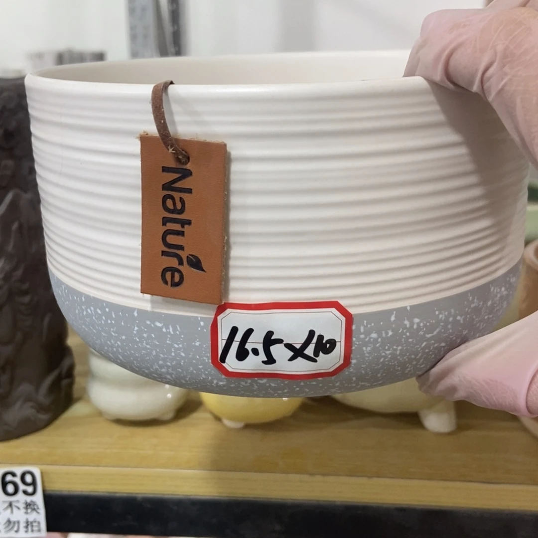 红陶高温陶瓷花盆