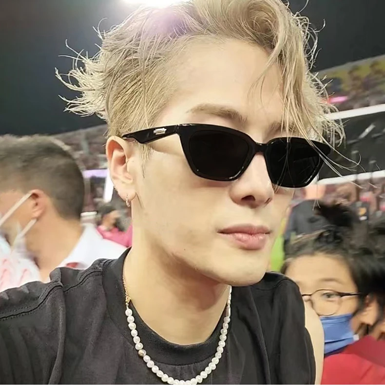 王嘉尔同款墨镜男款欧美猫眼三角复古小框夜店蹦迪女网红太阳眼镜