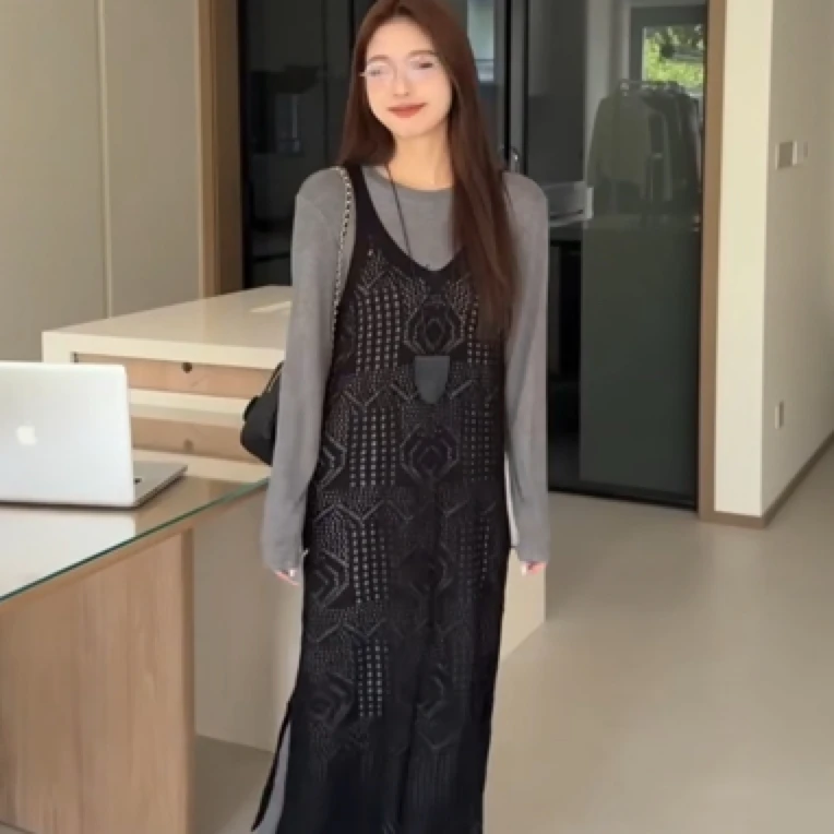 禾瑞精选百搭休闲黑裙