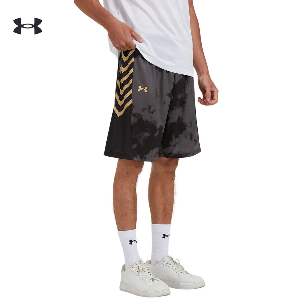 FY安德玛短裤新款运动休闲透气针织篮球裤宽松训练印花运动短裤