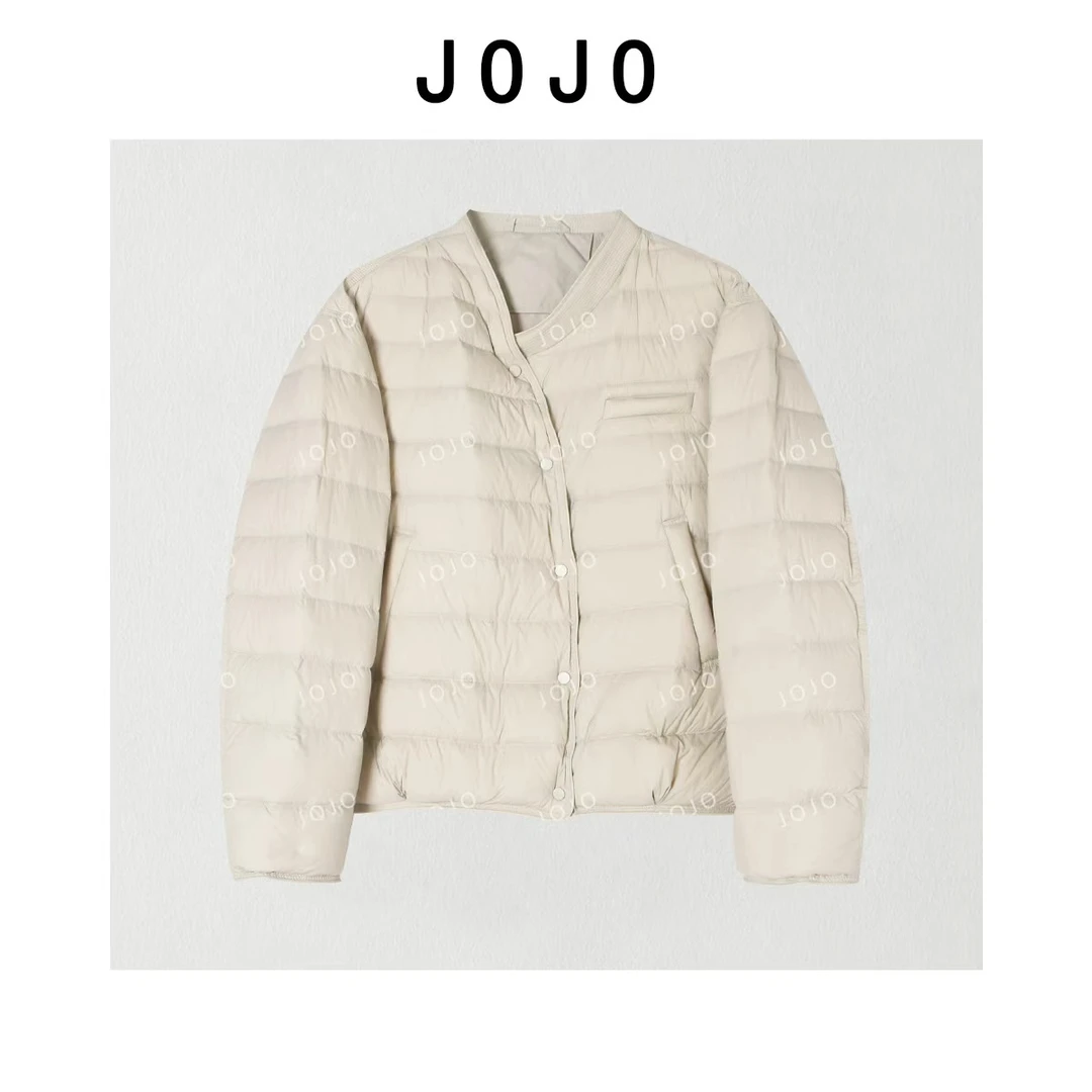 玖玖 2025秋冬新款【咏叹】斜襟立体剪裁显瘦百搭羽绒服 2510C6736