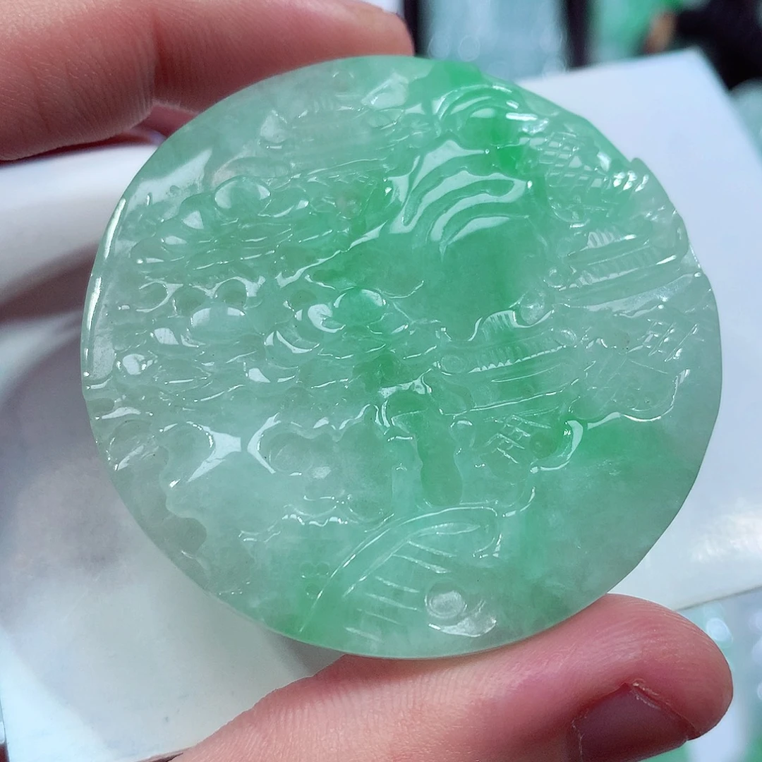 颈饰未镶嵌翡翠缅甸翡翠