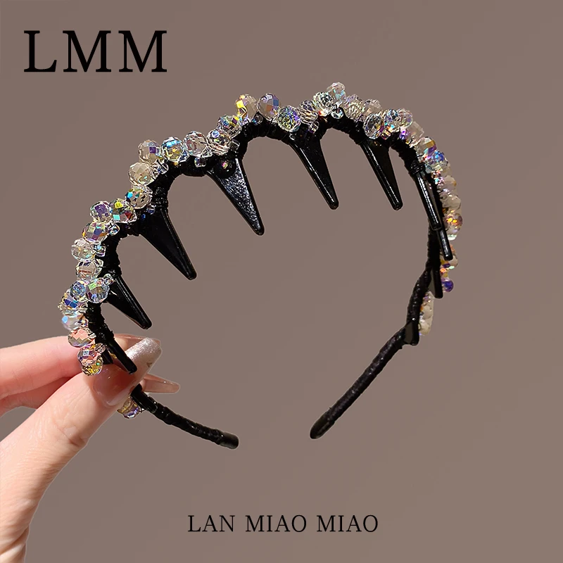 手工系列高端水晶宽边发箍高级感外出压发头箍女2025新款轻奢头饰