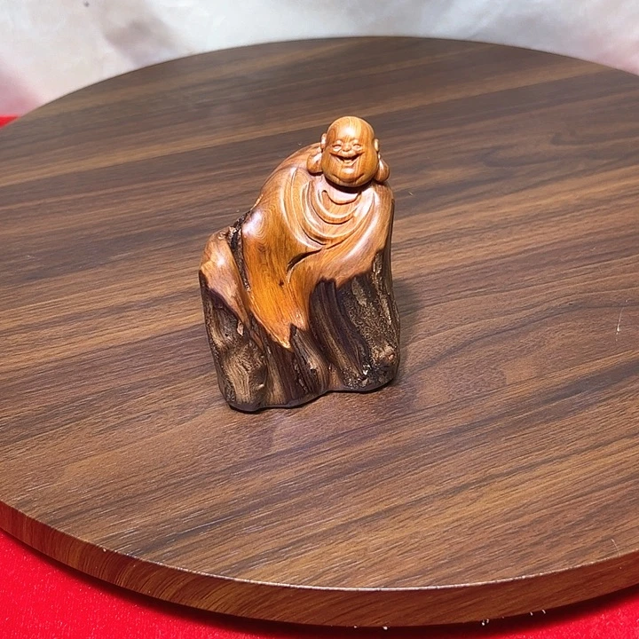 柏木（崖柏）用****4崖柏手把件弥勒