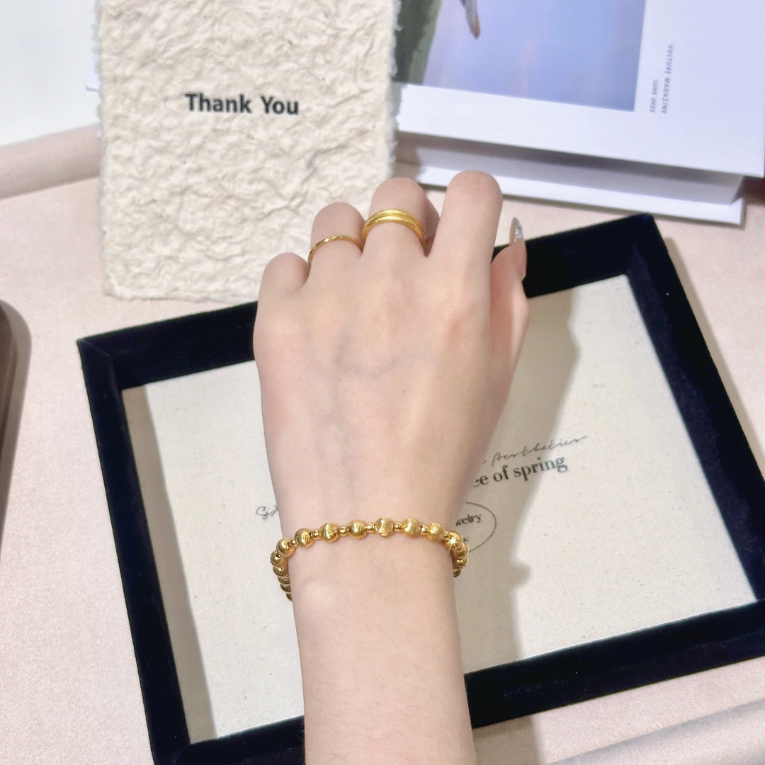 V金  Ficeque高奢经典复古猫眼手链气质CNC精工