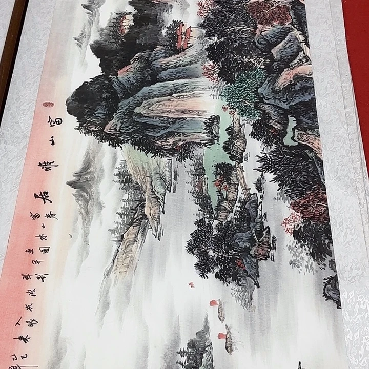 国画展示作品作品下展示