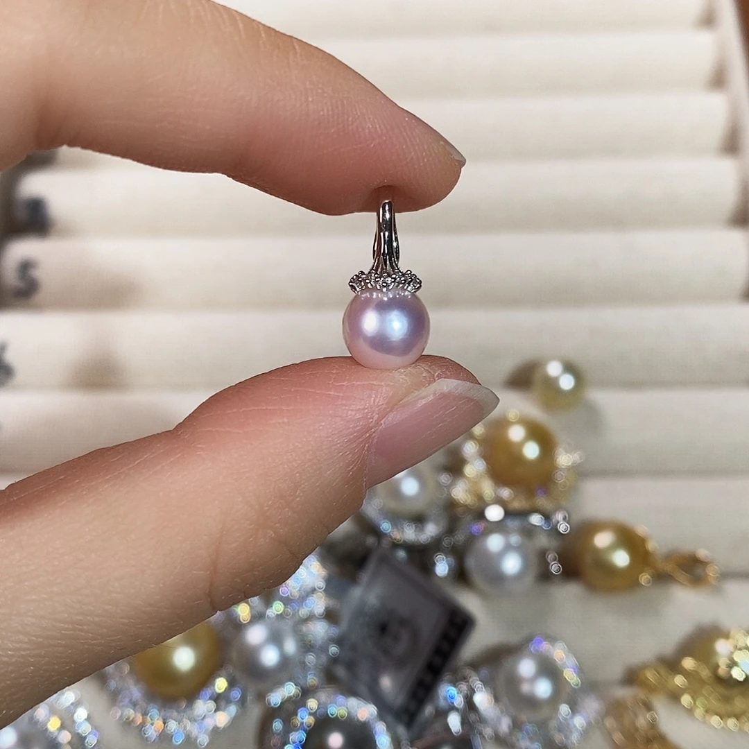 银S925镶嵌颈饰海水珍珠