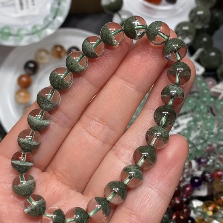 手链未镶嵌水晶绿幽灵聚宝盆手链