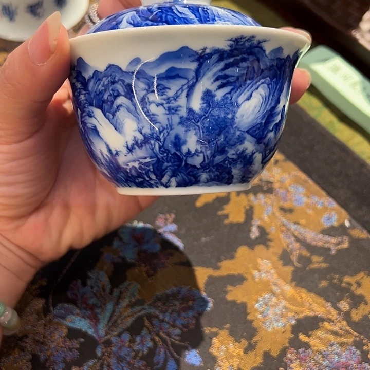 寻山晓隐宋画山水杯杯杯