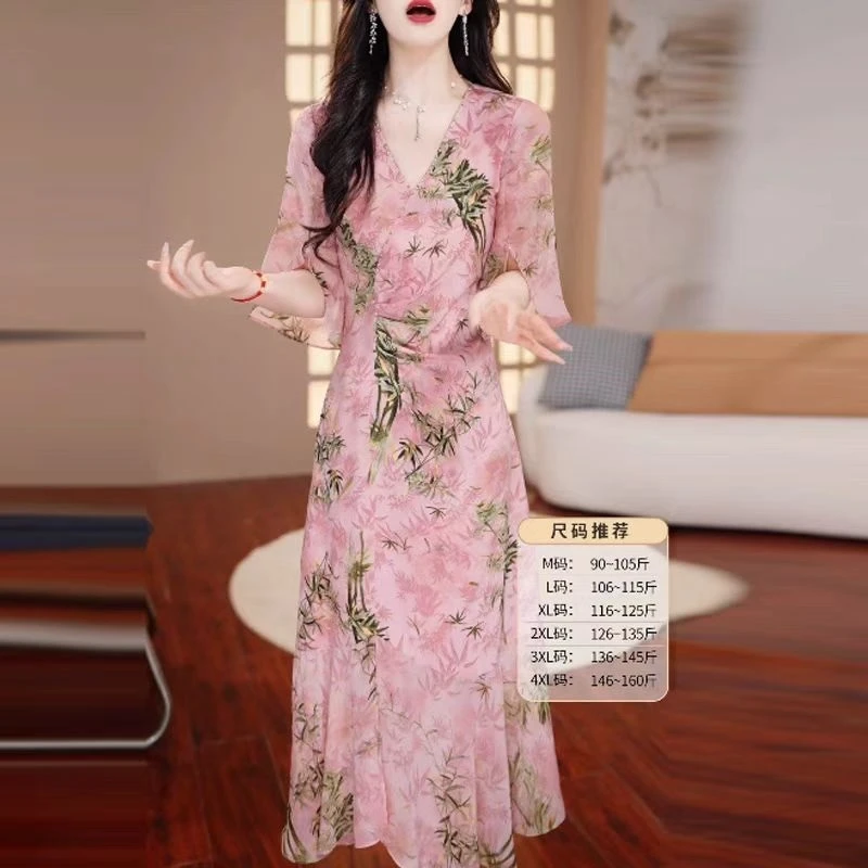 2025年新款时尚贵夫人气质连衣裙遮肚收腰显瘦气质裙子韵味连衣裙
