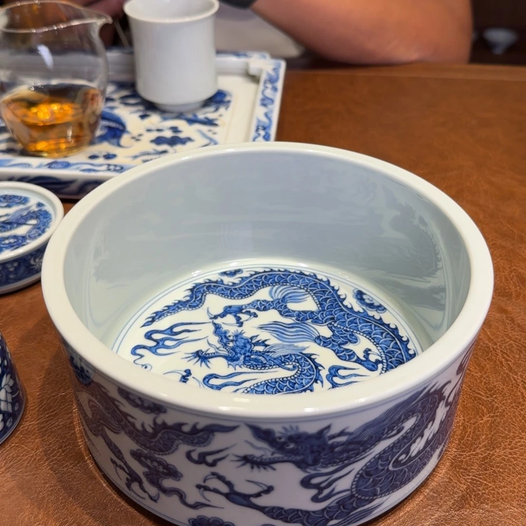 摆件三龙铠甲龙纹大水洗1300ml