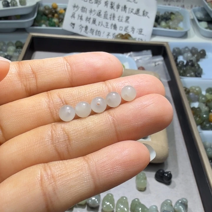 足银镶嵌和田玉珠宝半成品卡六