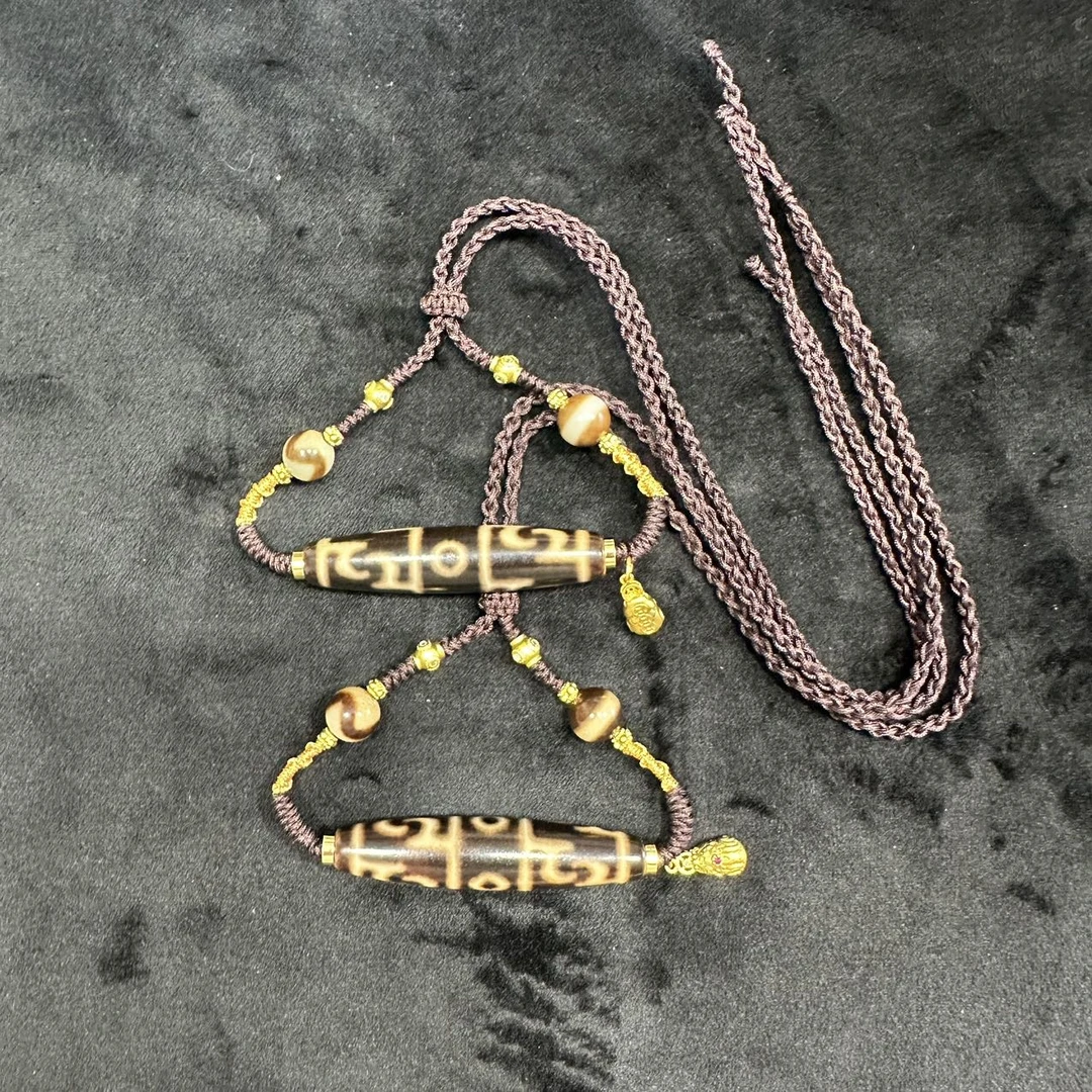 【曹美丽精选】 H99549-玛瑙diy脖挂（莲师三）-多样性发其一-13*58mm