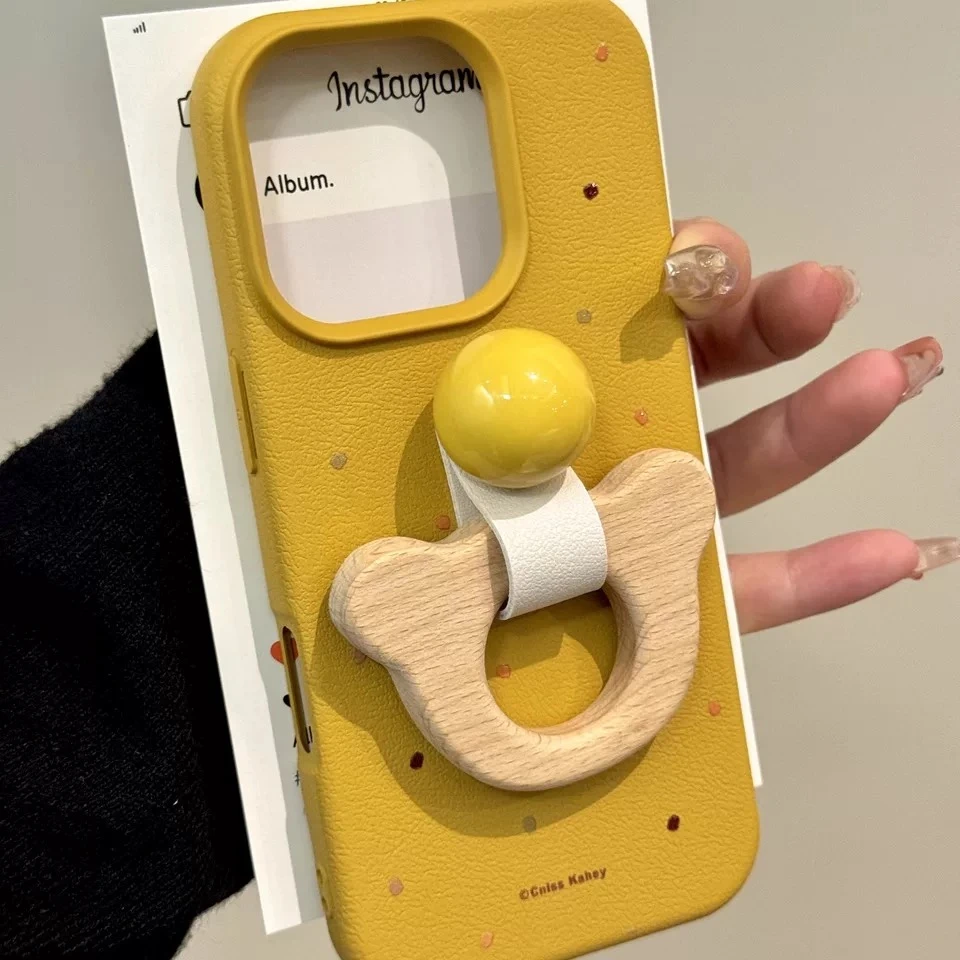 高级皮质立体木马米奇海豚适用ihone16promax苹果15pro手机壳1413