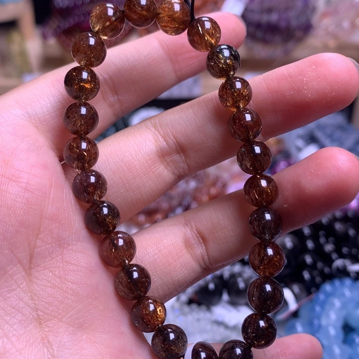 未镶嵌手串水晶7.5黑金超