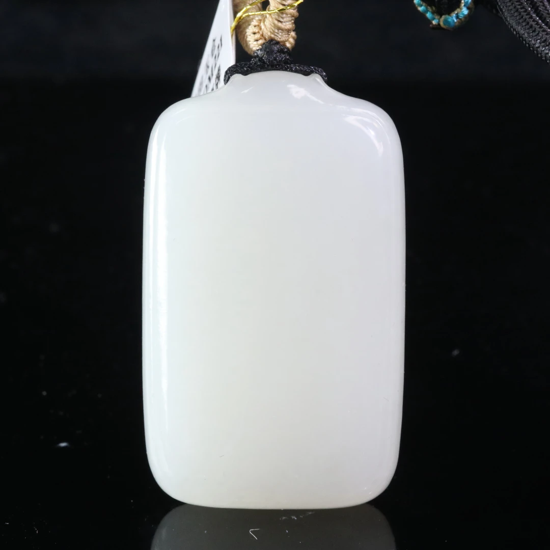 40和田玉羊脂白无事牌/600506保利厦门拍卖