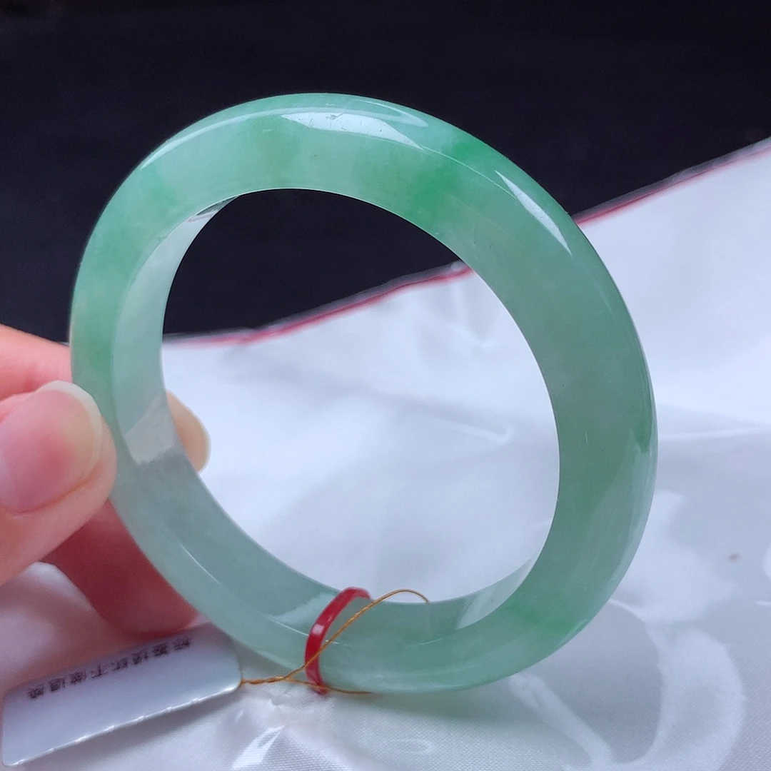 翡翠未镶嵌手镯54圈m112334