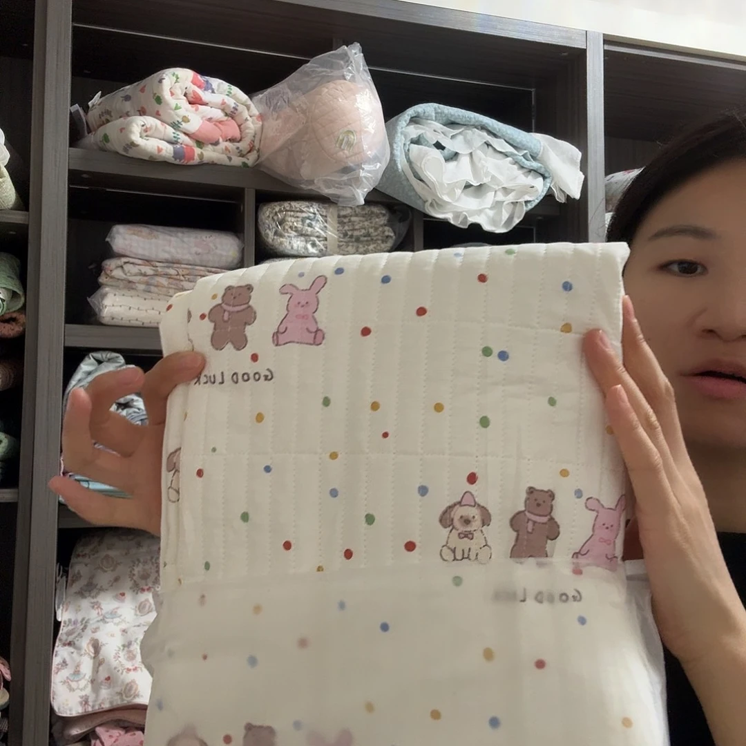 棉 波点小兔小熊枕套