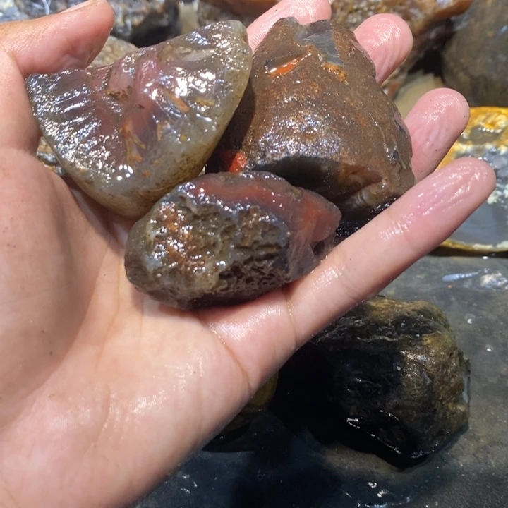 未镶嵌玛瑙/玉髓珠宝半成品