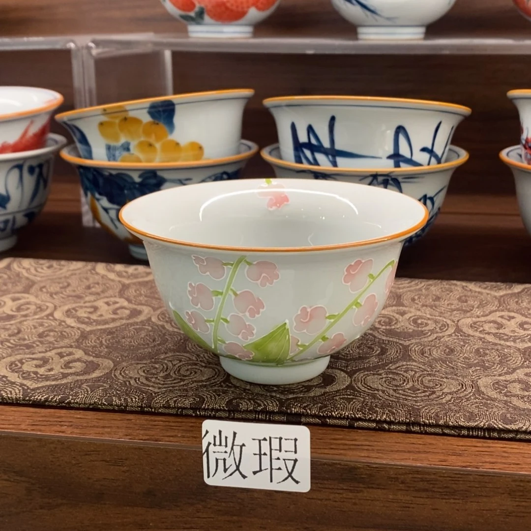 釉下彩老陶泥手工绘制