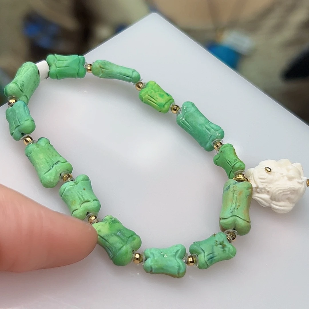 绿松石珠宝奇石18K金镶嵌