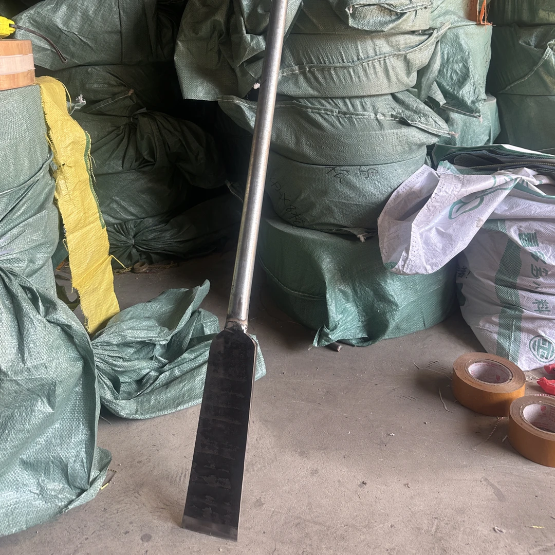 手工锻打弹簧钢钢管直扁口洞锹工具户外农用锋利开山挖土园林工具