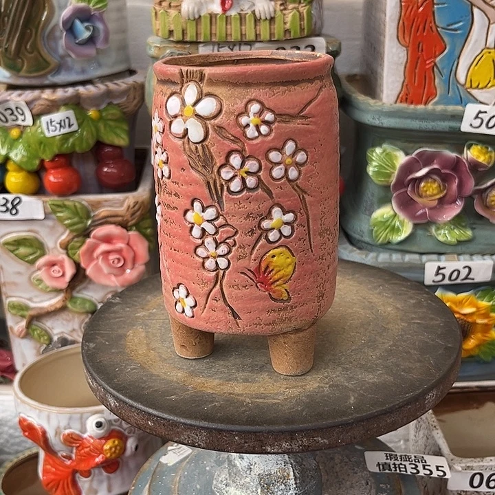 粗陶材质多肉花盆